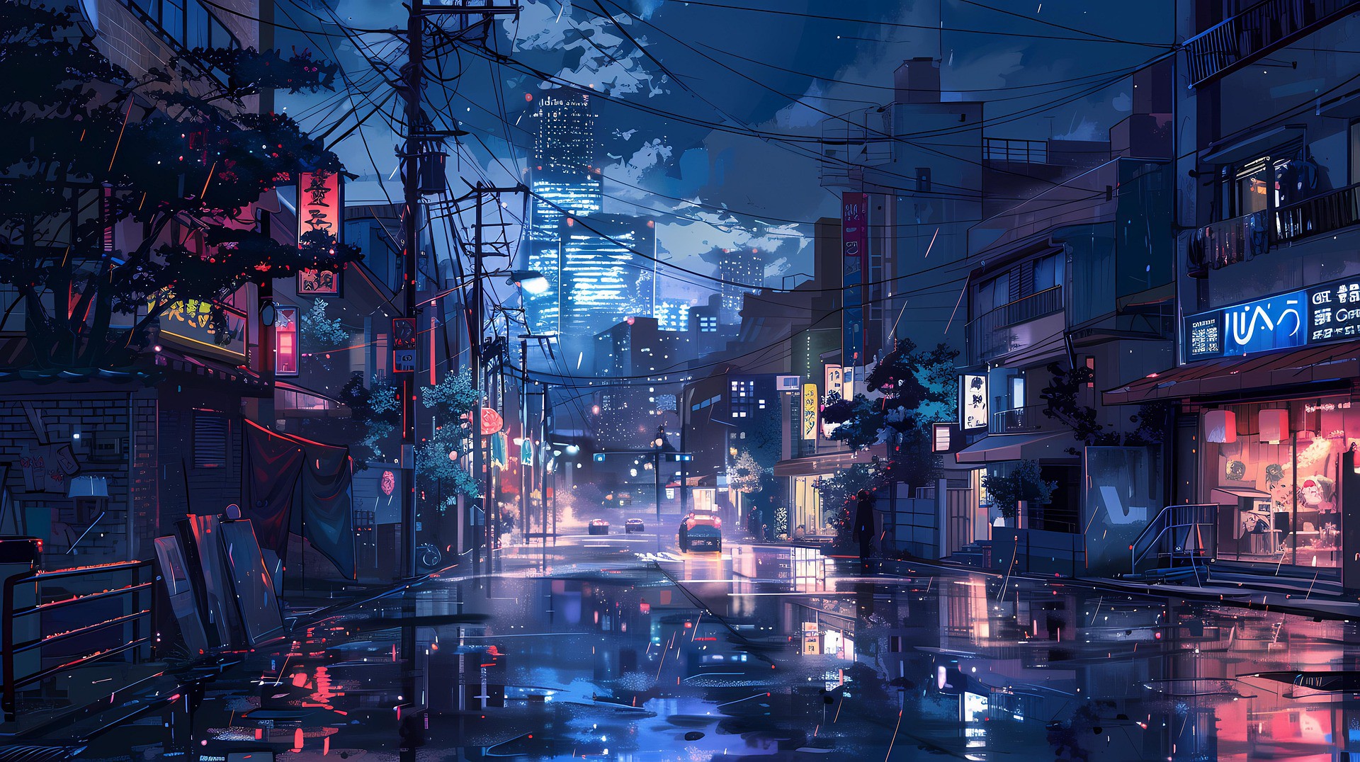 夜晚的城市街道